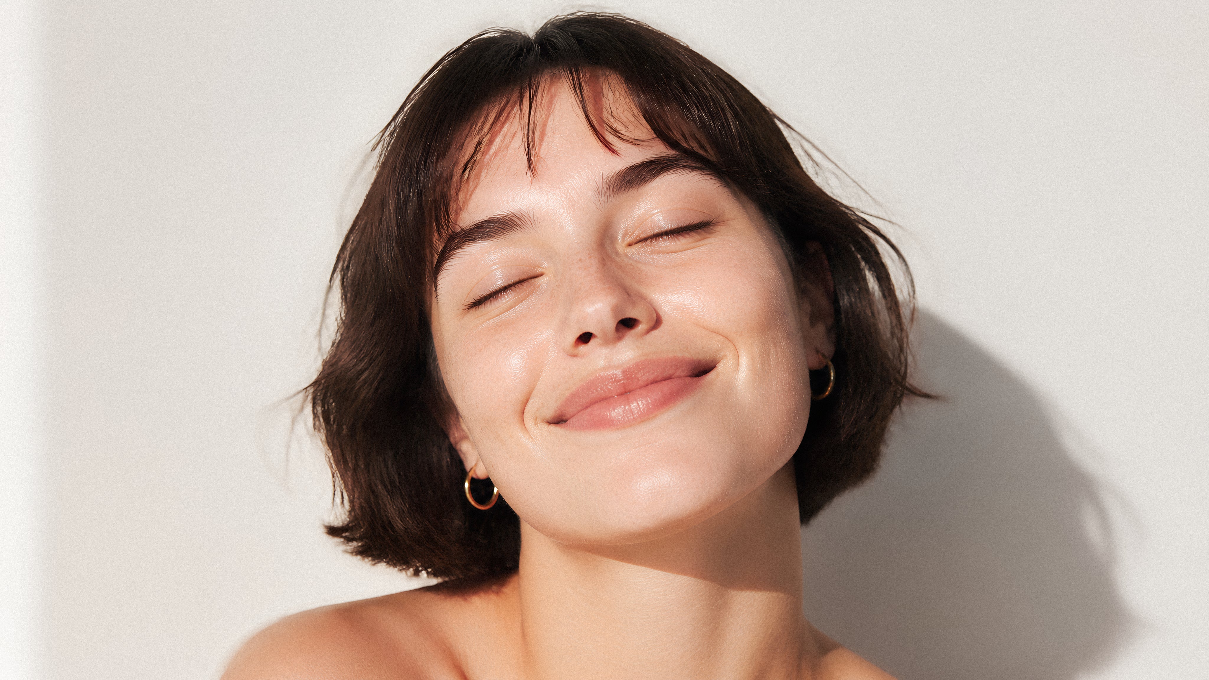 Close-up of skin showing a healthy, radiant-looking glow